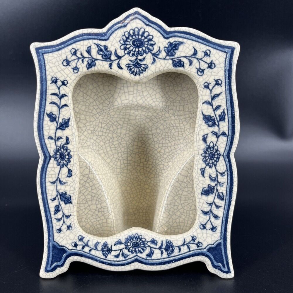 Blue Floral Ceramic Picture Frame